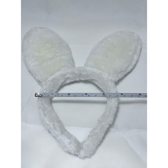 Yellow Gingham Easter Bunny Ears Headband Costume Accessory Adult & Child Size - Picture 3 of 3